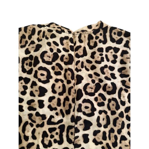 ATM Anthony Thomas Melillo Women's Silk Leopard Bishop Sleeve Mini Dress… - Picture 8 of 9